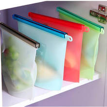 Ziplock Kitchen Organizer Reusable Refrigerator Fresh Bags Kitchen Food Sealing Storage Bag Home Food Grade Silicone Fruit Meat 2024 - buy cheap