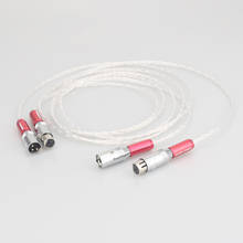 Audiocrast-cable de audio plateado 3AG, cable de interconexión Hifi XLR con enchufe chapado en oro para amplificador, reproductor de CD 2024 - compra barato