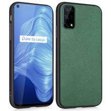 Luxury Case for Realme Narzo 30 Pro 5G Coque PU Leather Business Phone Back Cover Plain Soft Edge Fitted Case 2024 - buy cheap