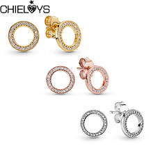 CHIELOYS 2022 New Vintage Earrings Crystal Bling Brand Stud Earrings For Women Girls Christmas Gfit Fashion Wedding Jewelry 2024 - buy cheap