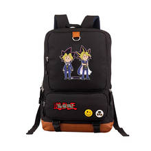 Anime Yu-Gi-Oh! Backpack Children Teens Students School Backpacks Yugi Muto Seto Kaiba Laptop bag Travel Bag men canvas Rucksack 2024 - buy cheap