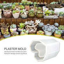 3D Silicone Flower Pot Mold Concrete Succulent Plants Plaster Gypsum Cement Clay Mould DIY Storage Crafts Pen Container Molds 2024 - buy cheap