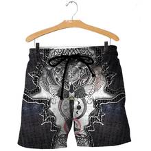 Viking Odin Tattoo Full Printed Mens Shorts Unisex Streetwear Elastic Waist Shorts Summer Beach Harajuku Casual Shorts Have belt 2024 - buy cheap