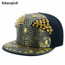 XdanqinX Punk Style Armor Personality Hip Hop Caps For Men Women Novelty Flat Brim Hat Multi-style Nightclub Bar Performance Hat 2024 - buy cheap