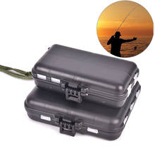 Mini Fishing Tackle Box Red 9 Compartments for Small Clear Plastic Waterproof Hooks Lures Baits Fishing Accessories Black 2024 - compre barato