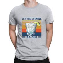 t shirt summer printed sweatshirt Martini Cocktail Let The Evening Be Gin Funny Vintage Men's T-Shirt Cotton Tee 2024 - buy cheap