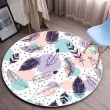 Nordic Style Fashion Living Room Round Carpet Computer Chair Area Floor Mat Children's Game Curtain Floor Mat and Carpet 2024 - buy cheap