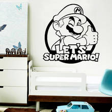 Diy наклейки на стену в виде Супер Марио, современный интерьер, искусство, фотообои для детской комнаты 2024 - купить недорого