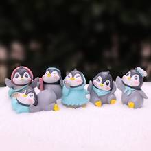 7pcs/set DIY Crafts Mini Winter Penguin Miniature Figurine Christmas Figures For Fairy Garden Gnomes Moss Terrariums Decoration 2024 - buy cheap