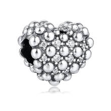 QANDOCCI-pulsera Pandora de San Valentín 2020, cuentas de plata esterlina 925 con corazón brillante, abalorios para la fabricación de joyas, kralen 2024 - compra barato