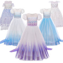 Vestido de Elsa 2 para niñas, disfraz de Halloween, Navidad, fiesta de cumpleaños, princesa 2024 - compra barato