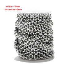 1M/2M 13mm Width Stainless Steel Handmade Link Chains DIY Circle Chain Necklace Jewelry Accessories For Men Women 2024 - buy cheap