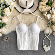 korset corset femme white tank top white crop top chest binder tank top women camiseta mujer cami 2024 - buy cheap