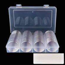Coin Holder Case Plastic Storage Box With 60PCS Coin Capsules 19/20.5/22.25/25/27/30/39/41MM Protect Gasket For Coin Collection 2024 - buy cheap