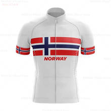 Noruega camisa de ciclismo masculina, camiseta de manga curta para equipe de ciclismo, roupas para andar de bicicleta, mtb, verão 2020 2024 - compre barato