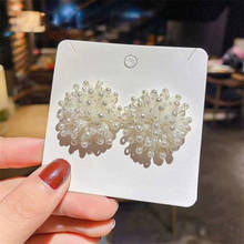 2020 Women's Earrings Simple Elegant White Flower Pearl Stud Earrings For Women Cute Earrings Jewelry boucle d'oreille Gift 2024 - buy cheap