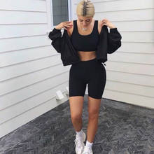 Summer Fashion Shorts Women High Waist Fitness Sexy Biker Shorts Korean Casual Slim Bottoms Athleisure Cycling Shorts Plus Size 2024 - buy cheap