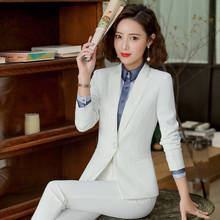 High Quality Professional Women's Suits Pants Suit New Slim Large Size White Blazer Casual High Waist Skirt Suit High Quality 2024 - buy cheap