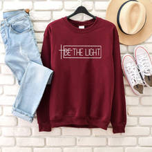 Sudadera con capucha con estampado "Be The Light" para hombre y mujer, suéter Unisex de algodón con estampado de la Biblia y bautismo, Estilo Vintage, Grunge, Hipster 2024 - compra barato