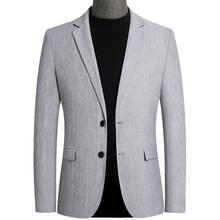 Jaqueta blazer masculina de outono, casaco fino casual de negócios com estilo britânico 2024 - compre barato