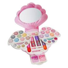 Juego de maquillaje para niños, sombra de ojos, brillo de labios, colorete, pinceles, esmalte de uñas 2024 - compra barato