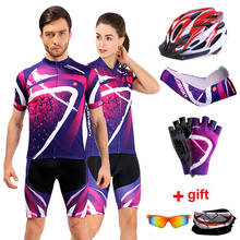 Couples Cycling Jersey Set Men Summer Short Sleeve Pro Team 2021 Road Bike Uniform Mtb Wear Bicycle Clothing Women Riding Suit 2024 - buy cheap