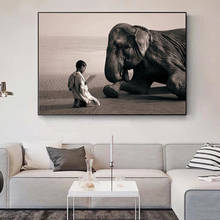 Pintura en lienzo de religión de elefante Zen, carteles e impresiones de Buda, Cuadros modernos, imágenes artísticas de pared para decoración del hogar y sala de estar 2024 - compra barato