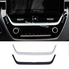 ABS Matte/Carbon fiber For Toyota Corolla Cross SUV 2020 accessories Car navigation strip cover trim frame Sticker Car styling 2024 - buy cheap