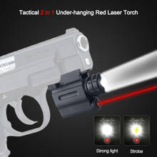 Luz LED táctica para arma, puntero láser, punto rojo/verde, militar, para pistola Airsoft, carril de 20mm 2024 - compra barato