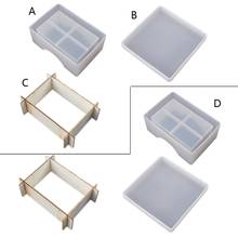 DIY Sqaure Coaster Box Molds Coaster Display Stand Resin Casting Mold Hold Up to 4 Coaster with Holder Epoxy Resin Mould 2024 - buy cheap