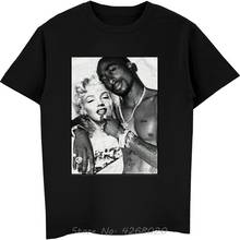 T Shirt Marilyn Monroe 2Pac Tupac Shakur Men Tops Tees  Summer Fashion New Printed Short Sleeve Street Wear Cool Tee Shirts 2024 - buy cheap