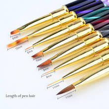 Cat Eye Rhinestone Acrylic Handle Nail Polish Brush Phototherapy Pen Line Painting Gradient UV Gel Polishing Manicure Tool 2024 - buy cheap