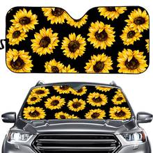 Yellow Sunflower Auto Sun Shade Universal Fit Block Sun Glare/UV /Heat Keep Your Car Cool Blocker Sun Flower Floral Print Cover 2024 - buy cheap