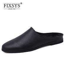 FIXSYS-mocasines de piel sintética para hombre, zapatillas ligeras transpirables, antideslizantes, color negro 2024 - compra barato