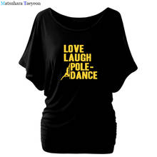 Oversized Shirts for Women Summer O-Neck Cotton Love Poledance Pole Dance Pole Dance Print Fashion Casual Short Sleeve T-shirt 2024 - buy cheap