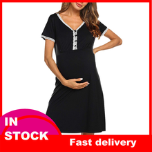 4# Summer Dress Maternity Dresses Pregnant Short Sleeve Woman Dress Breastfeeding Nursing Pregnancy Clothing Ropa Embarazada 2024 - buy cheap