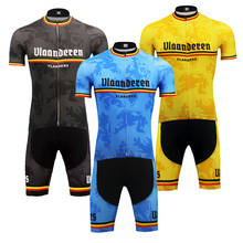 Conjunto de camisa de ciclismo unissex, roupas de ciclismo nas cores preta e azul para bicicleta com almofada em gel 2024 - compre barato