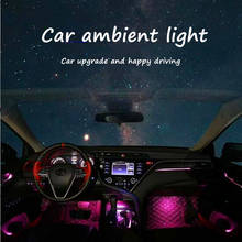 car interior ambient lights Car EL Neon Strip 8M Sound Control Light RGB LED Decorative  Auto Atmosphere Lamps RGB foot lights 2024 - buy cheap