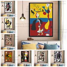 Joan miro famosas pinturas abstratas cartaz da lona quadros de arte da parede quente cartazes e impressões para a decoração de casa 2024 - compre barato