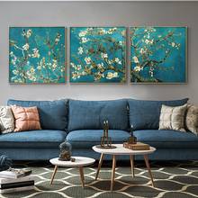 3 Panels Van Gogh Almond Blossom Canvas Art Paintings Home Wall Decor Impressionist Flowers Canvas Print for Living Room Cuadros 2024 - buy cheap