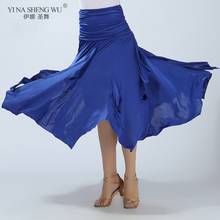 Длинная юбка для танца живота, 4 вида цветов, большая юбка для танцев, Цыганская юбка для выступлений, женское платье для танцев, длинная испанская юбка для женщин 2024 - купить недорого
