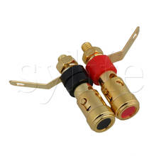 2pair Binding Post Speaker Audio Gold Plated Amplifier Terminal Banana Plug S 2024 - buy cheap