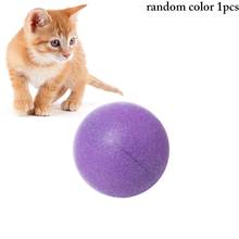 Cat Toy Solid Color Plastic Cat Ball Kitten Interactive Toy Pet Supplies Play Chewing Scratch Training 4cm Cat Toy Ball 2024 - buy cheap