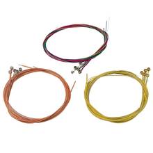 Cordas com 6 cabeças para violão clássico, acessórios para guitarra folk arco-íris de cobre colorido 2024 - compre barato