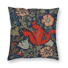 William Morris Compton-funda de almohada con estampado Floral, cubierta de cojín de decoración para sala de estar, Art Nouveau 2024 - compra barato