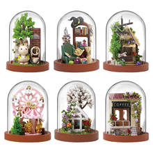 Glass Ball Doll House DIY Model Building Kits Wooden Handmade Miniature Dome 2024 - buy cheap