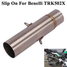 Slip On For Benelli 502X TRK502X Motorcycle Exhaust Escape Modified Stainless Steel Connection Middle Link Pipe Without Muffler 2024 - buy cheap