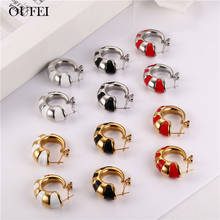 OUFEI Stainless Steel Jewelry Woman Accessories Charms Hoop Earrings For Women Fashion Jewellery Offers With Free Shipping 2024 - buy cheap