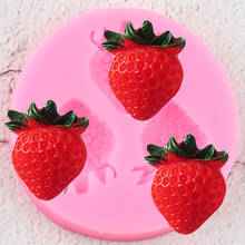 3D Fruit Strawberry Silicone Molds Cupcake Topper Fondant Cake Decorating Tools Soap Resin Clay Candy Chocolate Gumpaste Moulds 2024 - buy cheap
