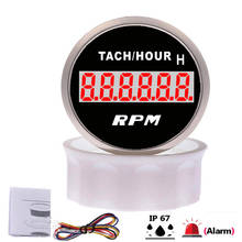 52mm Waterproof Digital  Car Boat Tachometer Gauge 0-9999 RPM Tacho Meter  With Engine Hours for 9~32V 2024 - buy cheap